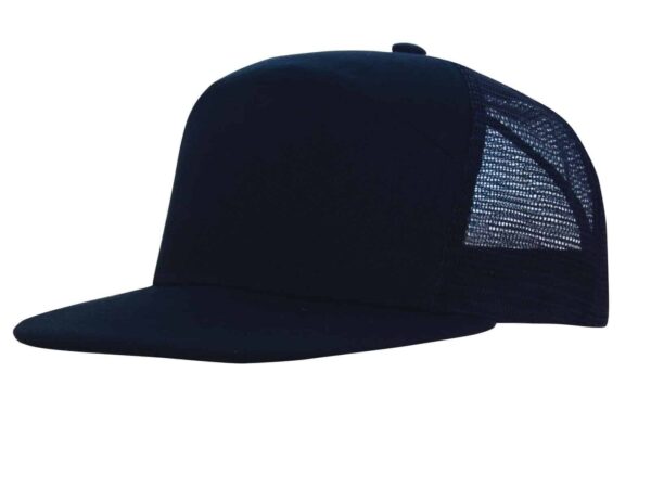 Premuim American Twill A Frame Cap with Mesh Back. HW-4154 - Image 4