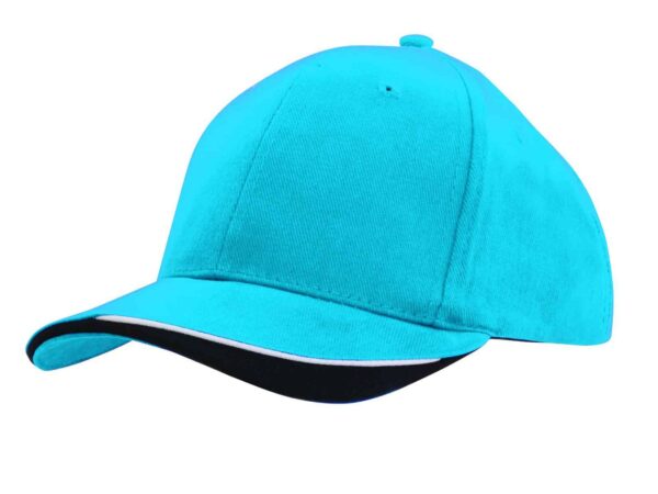 Brushed Heavy Cotton Cap with Indented Peak. HW-4167 - Image 5