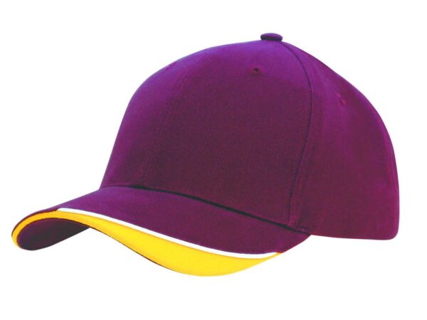 Brushed Heavy Cotton Cap with Indented Peak. HW-4167 - Image 7