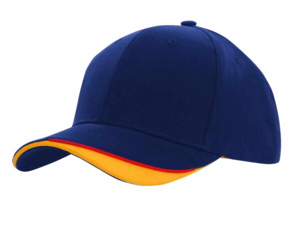 Brushed Heavy Cotton Cap with Indented Peak. HW-4167 - Image 8