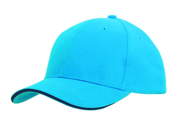 Brushed Heavy Cotton Cap with Sandwich Trim. HW-4210 - Image 2