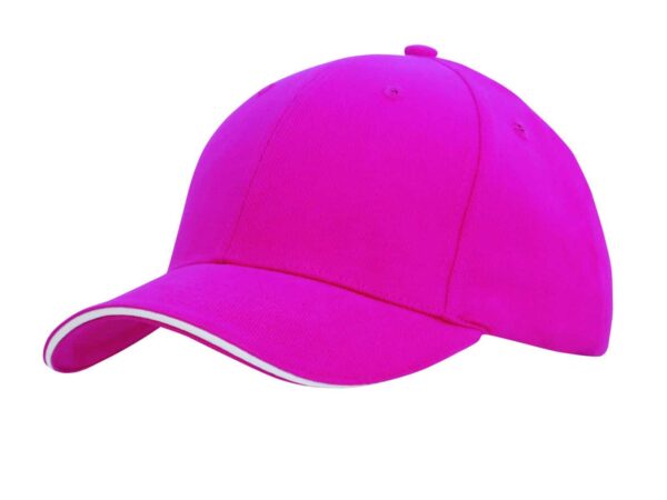 Brushed Heavy Cotton Cap with Sandwich Trim. HW-4210 - Image 3