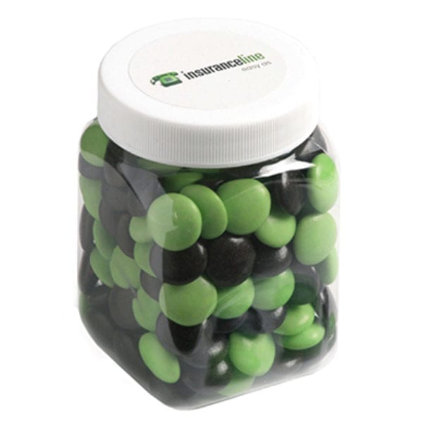 Square plastic jar - choc beans CC025B