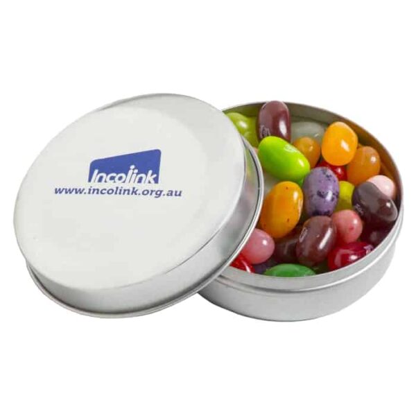 Round Candle Tin filled -  Jelly Belly Jelly Beans CC046G