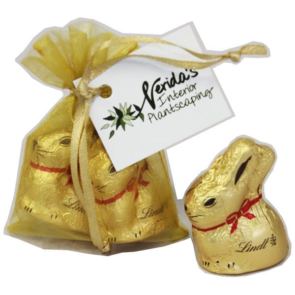 Organza Bag -  x2 Gold Lindt Bunnies CCE026