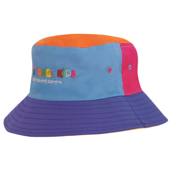 Breathable Poly Twill Childs Bucket Hat. HW-3941