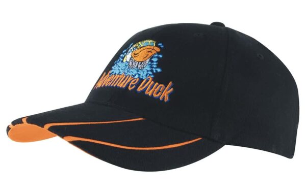 Brushed Heavy Cotton Cap with Hi-Vis Laminated Two-Tone Peak. HW-4019