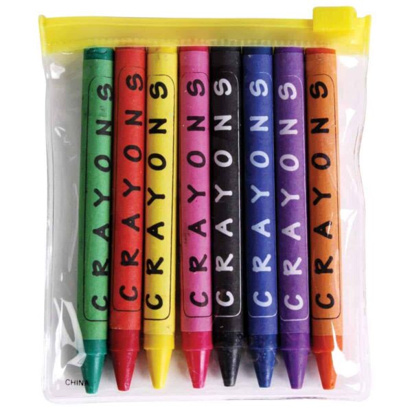 Assorted Colour Crayons in PVC Zipper Pouch. LL198