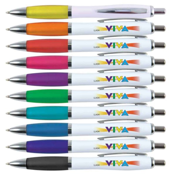 Viva Ballpoint Pen - White Barrel. LL434