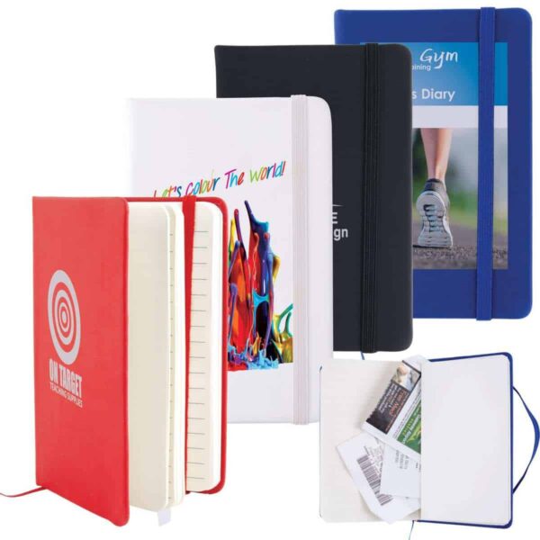 Notebook with Elastic Closure / Expandable Pocket. LL5099