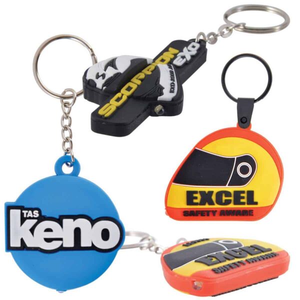 PVC Custom Shape Moulded LED Keytag Torch. LL-LN0086