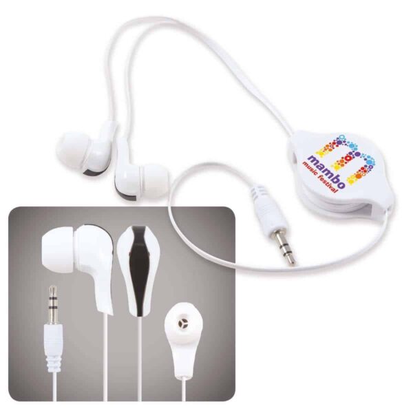 Zen Retractable Earbuds / Headphones. LL6151