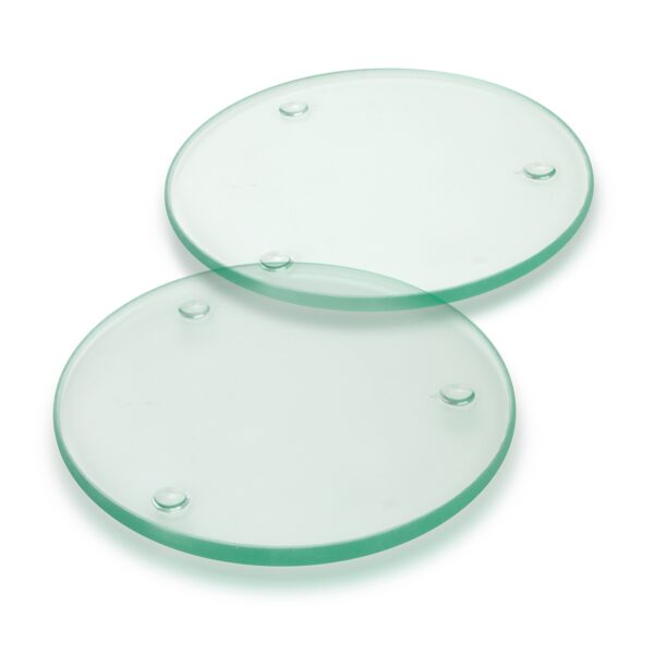 Venice Glass Coaster Set of 2 - Round TC-116396 - Image 2