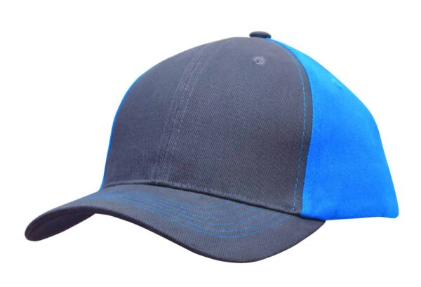 Brushed Heavy Cotton Contrast Cap. HW-4001 - Image 2