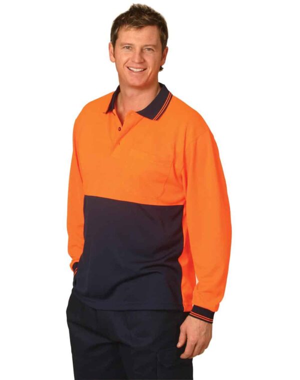 High Visibility Long Sleeve Polo S-SW05CD