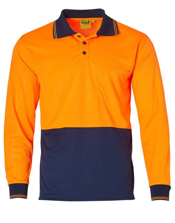 High Visibility Long Sleeve Polo S-SW05TD - Image 2