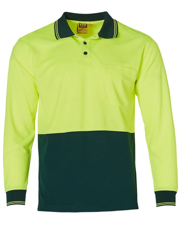 High Visibility Long Sleeve Polo S-SW05TD - Image 3