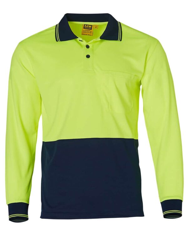 High Visibility Long Sleeve Polo S-SW05TD - Image 4