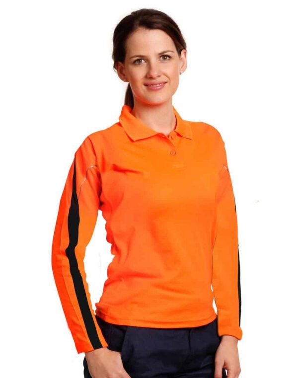 Hi-Vis Legend Long Sleeve Polo - Ladies S-SW34A