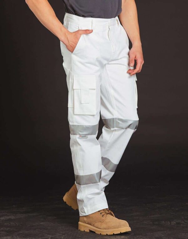 Hi-Vis Mens White Safety Pants SH-WP18HV