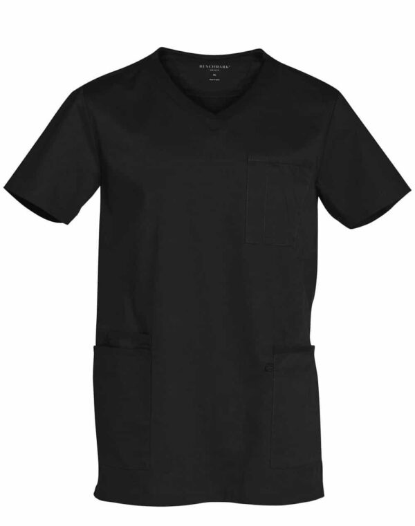 BENCHMARK - Mens V-Neck Contrast Trim Scrub Top SH-M7650 - Image 2