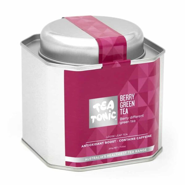 Berry Green tea in metal caddy - Tea Tonic looseleaf tea           TT-BGTT