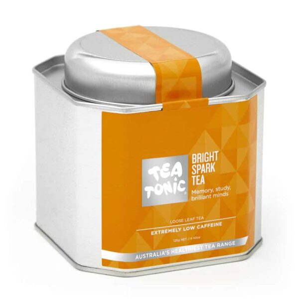 Bright Spark tea in metal caddy - Tea Tonic looseleaf tea           TT-BSTT