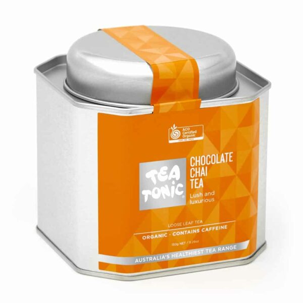 Chocolate Chai tea in metal caddy - Tea Tonic looseleaf tea          TT-CHTT