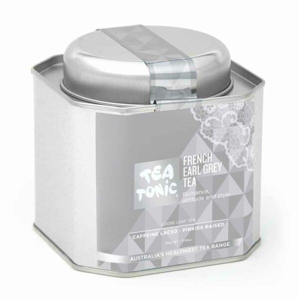 French Early Grey tea in metal caddy - Tea Tonic looseleaf tea            TT-FGTT