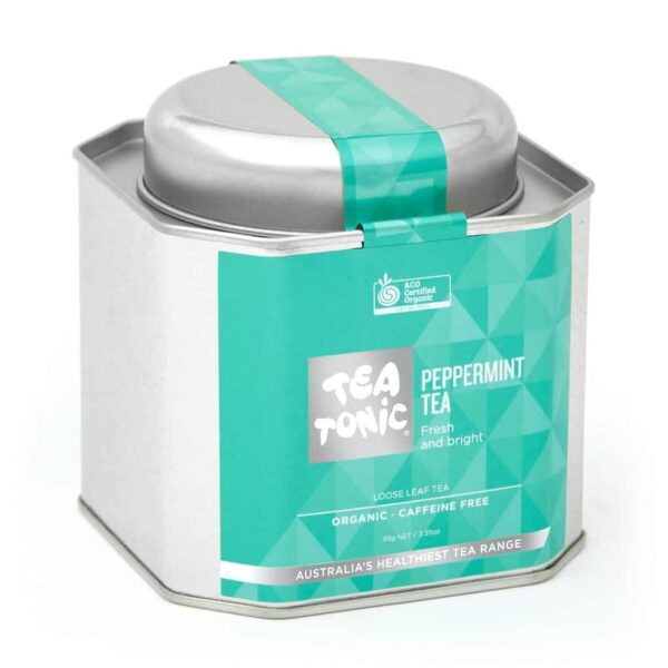 Peppermin tea in metal caddy - Tea Tonic looseleaf tea            TT-PTTT