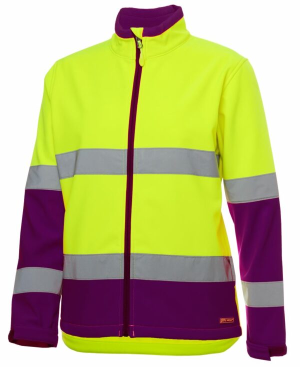 Ladies Hi Vis (D+N) Water Resistant Soft Jacket JB-6DWJ1