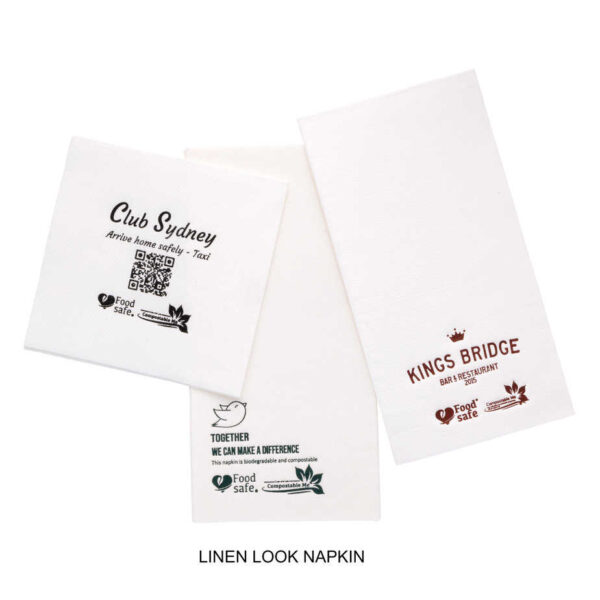 Embossed Customised Linen Look Napkins. Z-Linen Napkins - Image 4