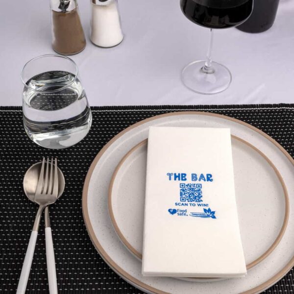 Embossed Customised Linen Look Napkins. Z-Linen Napkins - Image 5