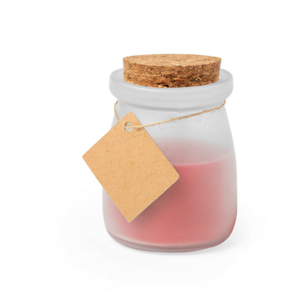 CANDLE IN FROSTED JAR WITH CORK LID    OR-M6348 - Image 2