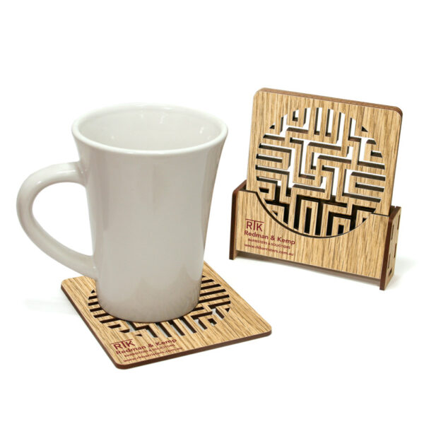 Eco MDF Coaster Set with optional Stand     PM-MDCSH