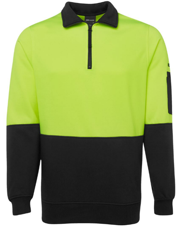 Hi Vis 1/2 Zip Fleecy JB-6HVFH