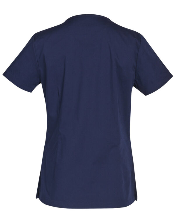 BENCHMARK - LADIES V-NECK CONTRAST TRIM SCRUB TOP     SH-M7660 - Image 2