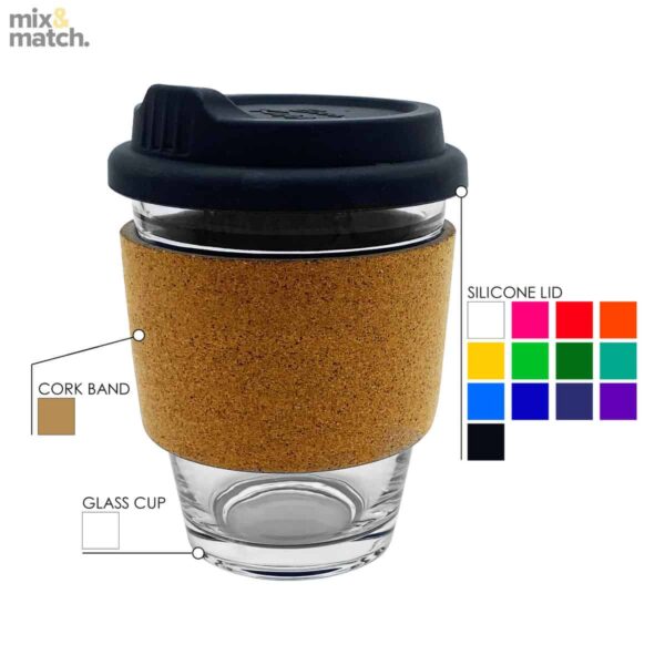 Carlo Glass Coffee Cup – Cork Band            D-EK013