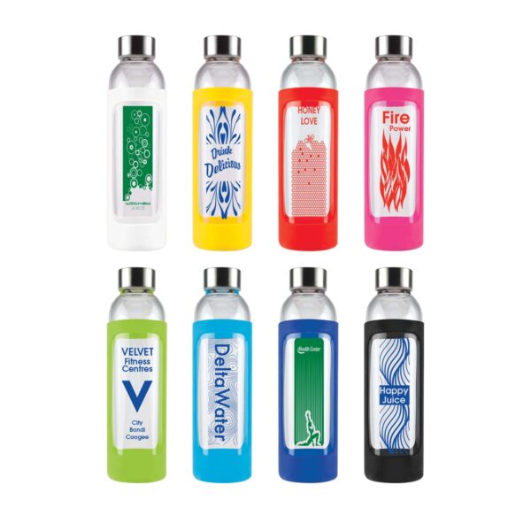 Capri Glass Bottle / Silicone Sleeve. LL-LL1397