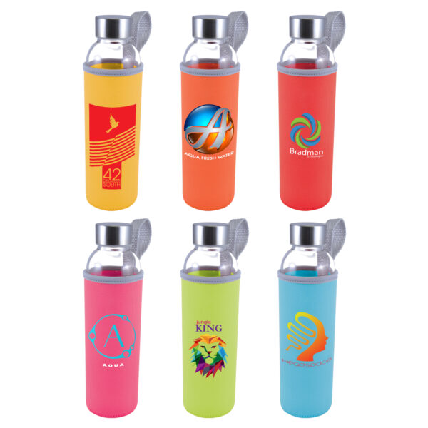 Capri Glass Bottle / Neoprene Sleeve. LL-LL1398