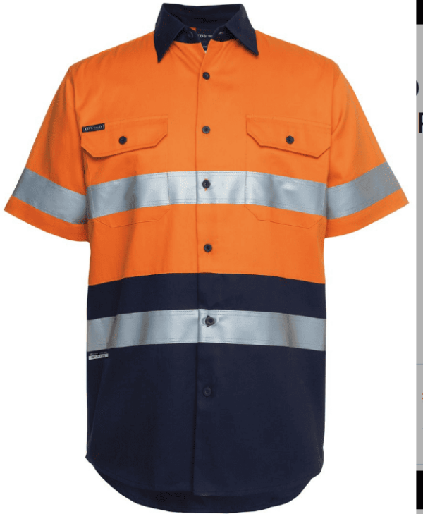 Hi Vis S/S (D+N) 190G Work Shirt JB-6HSS - Image 2