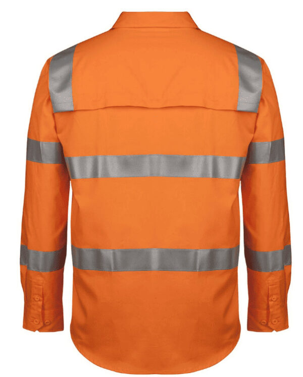 Hi Vis (D+N) L/S 150G AUST. Rail Work Shirt JB-6DNWR - Image 2