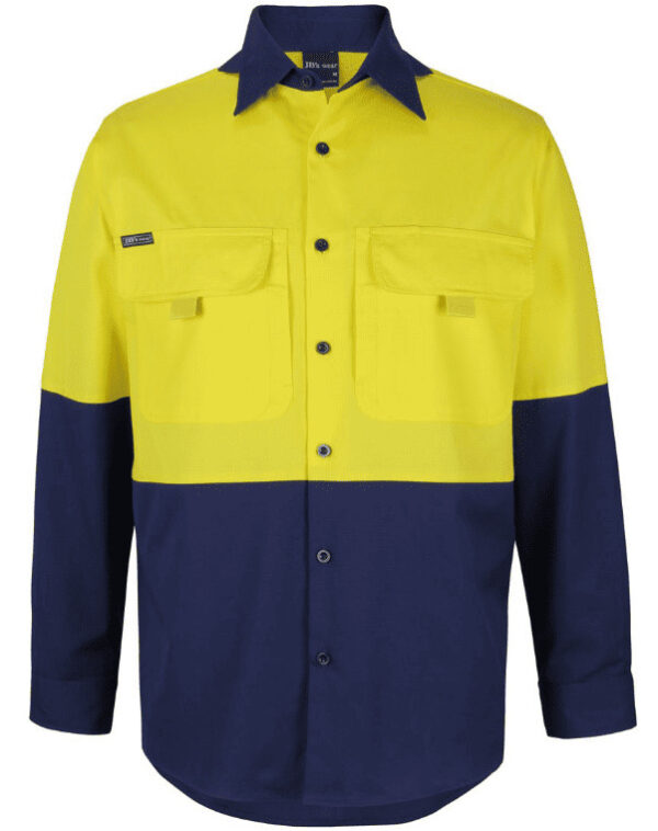 Hi Vis Ripstop L/S Fishing Shirt JB-6HNRL - Image 2