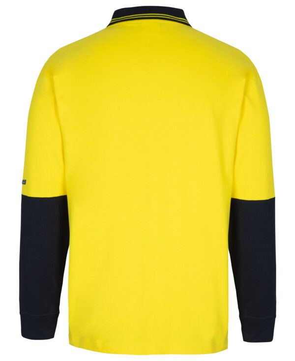 Hi Vis L/S Cotton Polo JB-6CPHL - Image 3