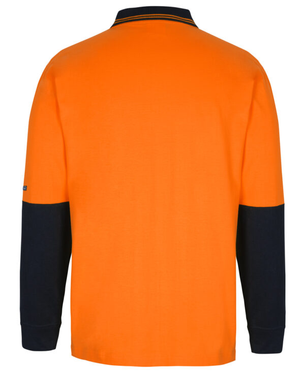 Hi Vis L/S Cotton Polo JB-6CPHL - Image 6