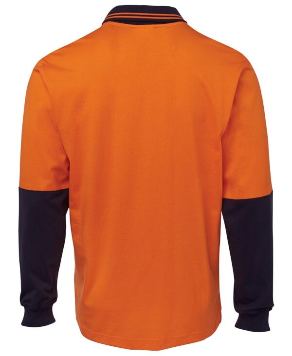 Hi Vis L/S Cotton Polo JB-6CPHL - Image 9