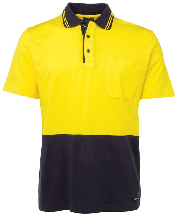 Hi Vis S/S Cotton Polo JB-6CPHV - Image 4