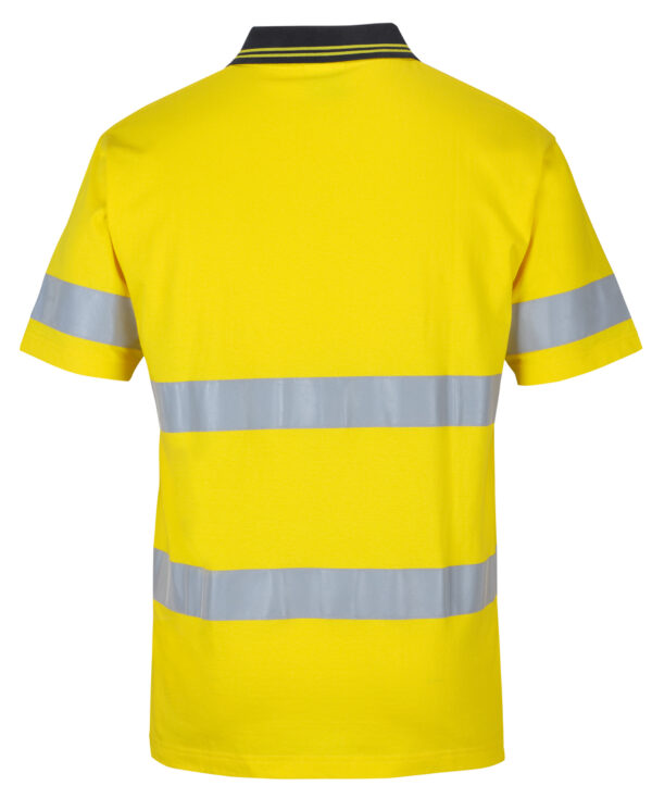 Hi Vis (D+N) S/S Cotton Polo JB-6DCPS - Image 3