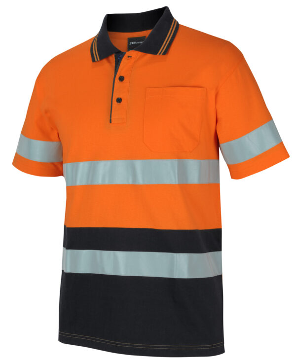 Hi Vis (D+N) S/S Cotton Polo JB-6DCPS - Image 8