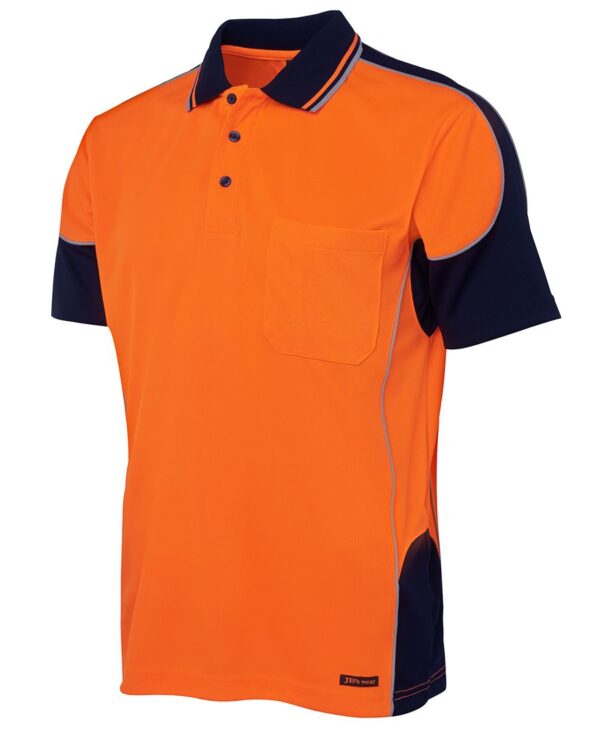 Hi Vis 4602.1 S/S Contrast Piping Polo JB-6HCP4 - Image 8